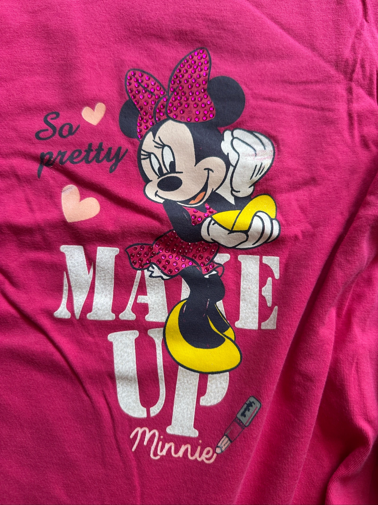 Conjunto Minnie Disney para meninas – blusa rosa e legging cinza – 6 anos – photo 3